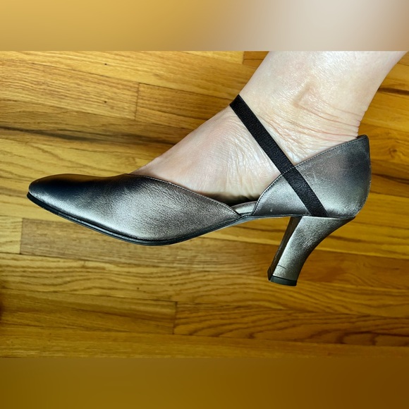 THIERRY RABOTIN Metallic Leather Heels 39.5 - Picture 10 of 10